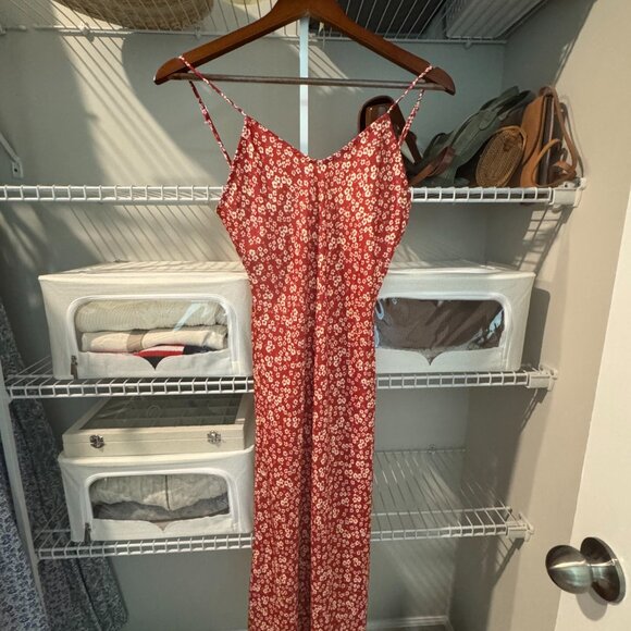 RESA Red Floral Slip Dress - Ladies Size XS - Picture 2 of 3